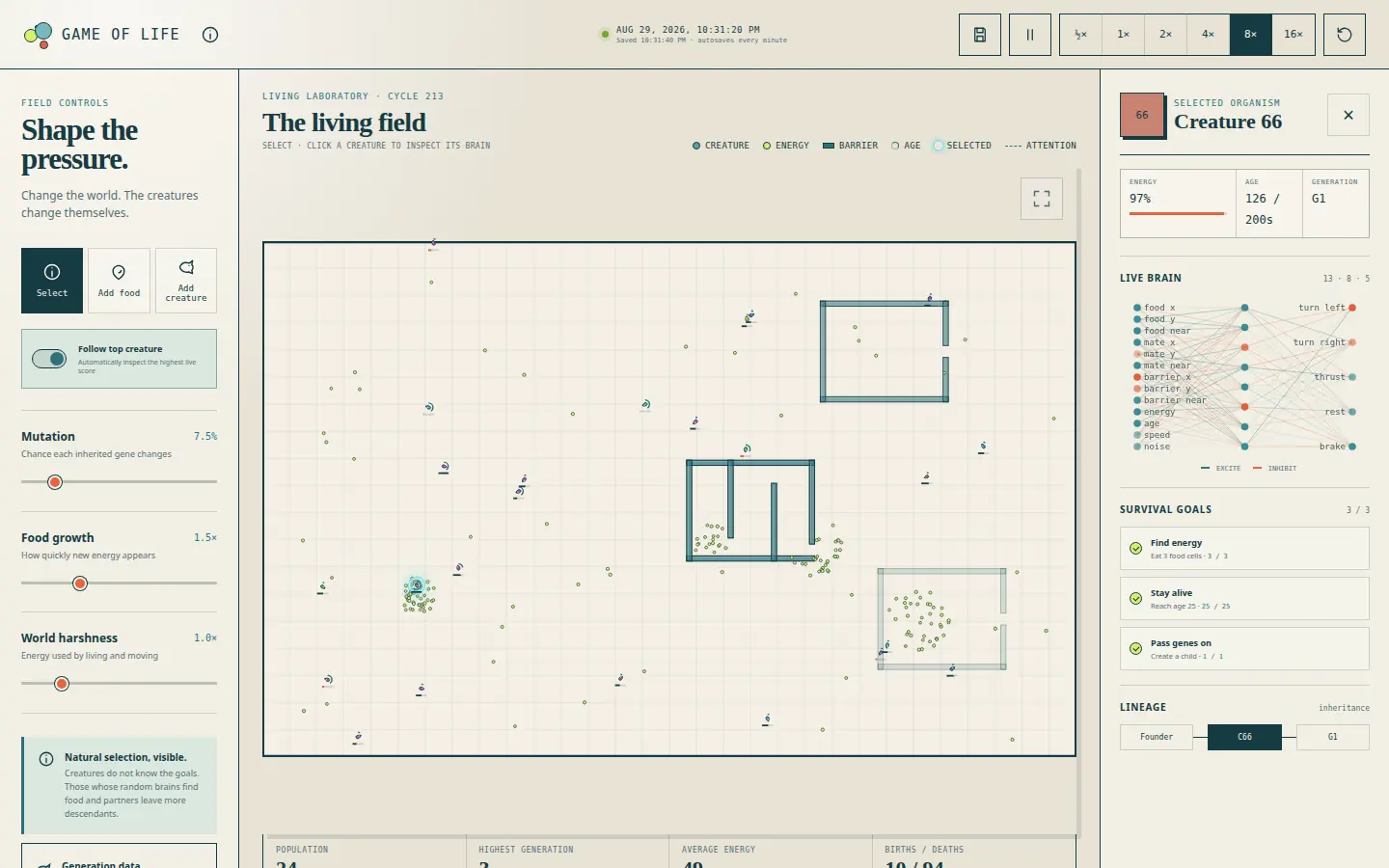 Screenshot of The Game of Life
